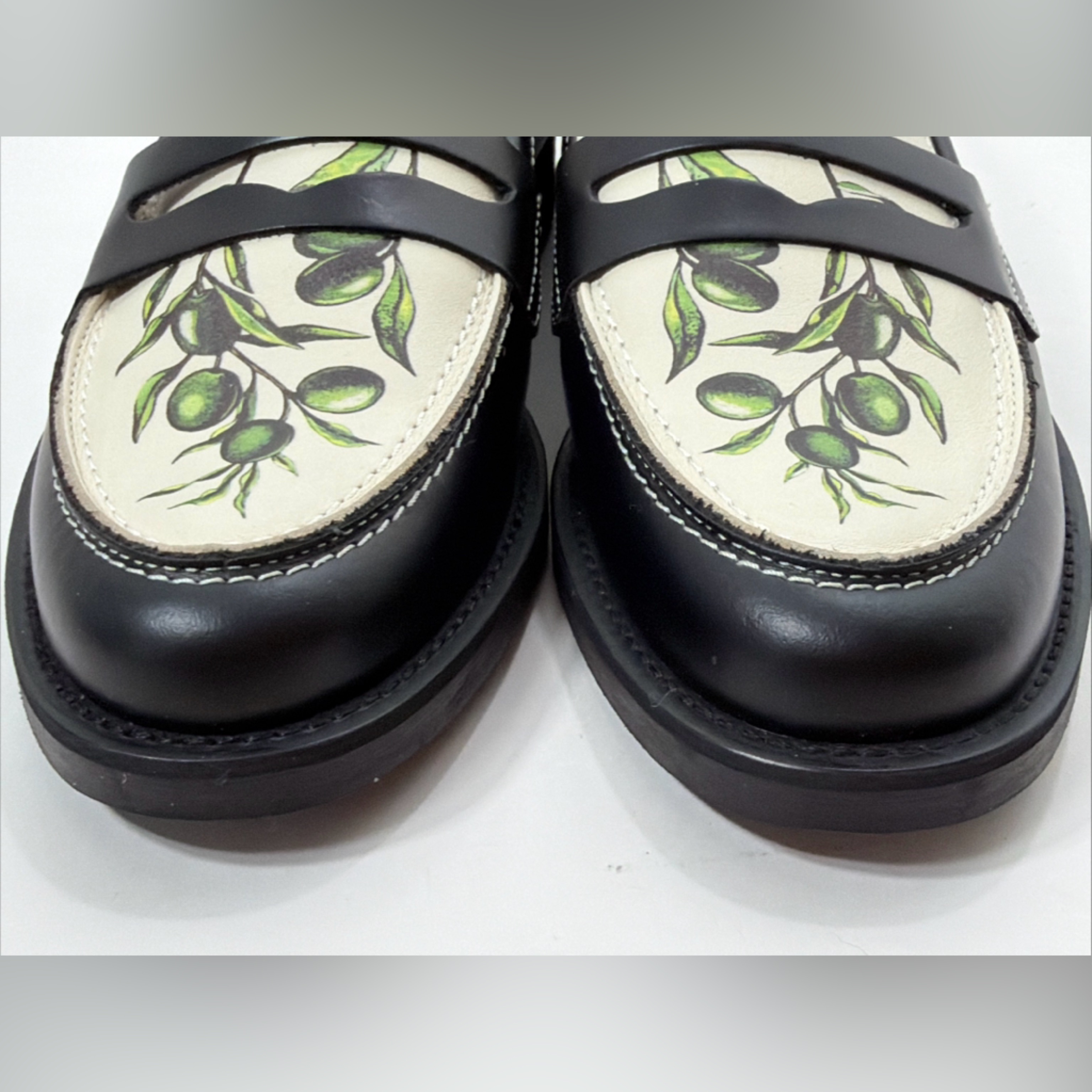 Duke + Dexter Women’s Wilde Olive Penny Loafers Shoes Size 4 Uk 6.5 Us Nwob Uk — image 6 of 8